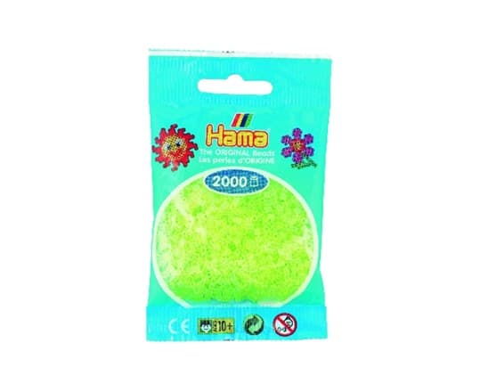 Hama mini pärlor neongult