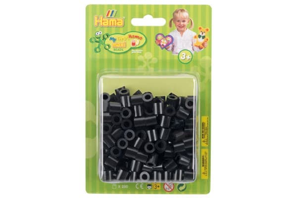 Hama maxi helmiä läpipainopakkauksessa 250kpl. musta