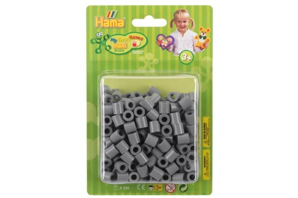 Hama maxi perler i blister 250stk. grå