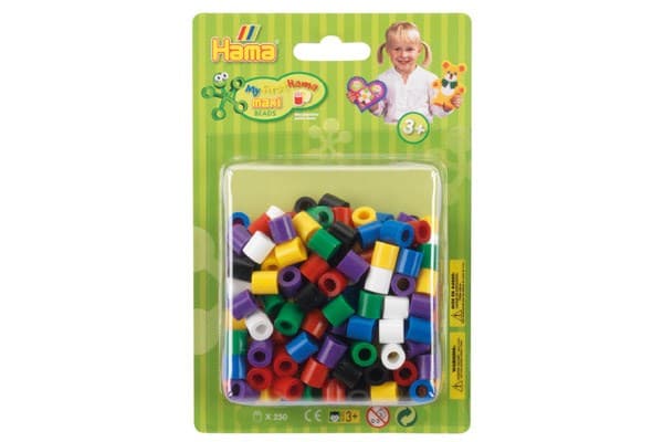 Hama maxi perler i blister 250stk. mix 00