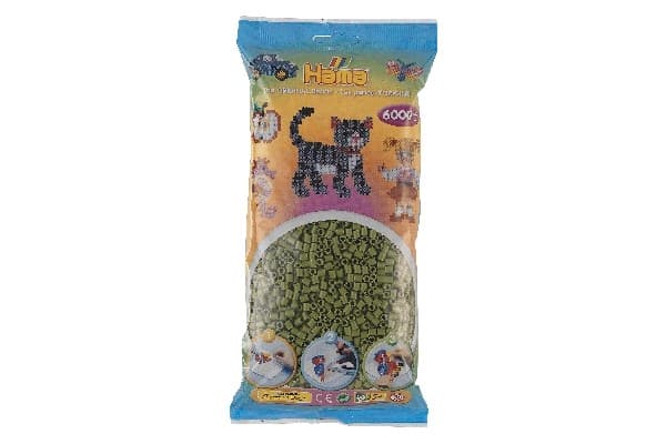 Hama midi pärlor 6000st oliv