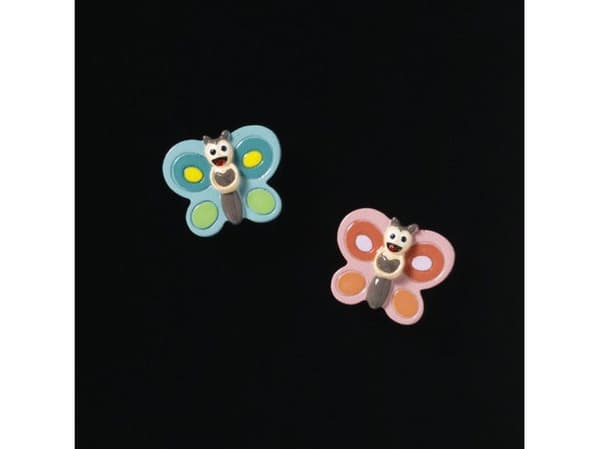 Super Stærke Magneter' Sommerfugl i polyresin 2,5 x 2 cm - (2 stk.)