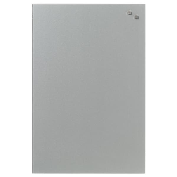 Magnetisk glastavle 40 x 60 cm sølv