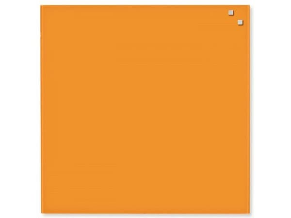 Glass board 45 x 45 cm. Orange