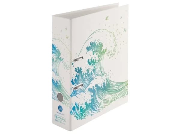 Herlitz 50033393, A4, D-ring, Blå, Grön, Vit, 8 cm, 2D