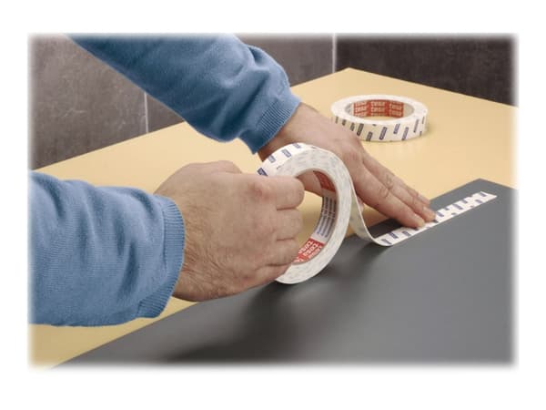 Tesa Powerbond Mirror - Dubbelsidig tejp - 19 mm x 1.5 m - vit
