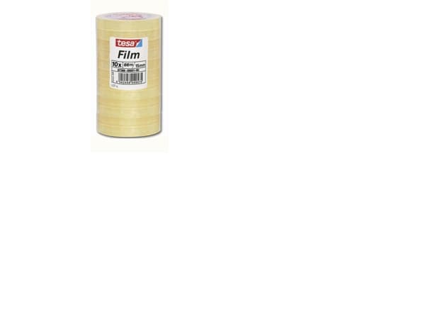 Tesafilm Standard - Kontortape - 15 mm x 66 m - gjennomsiktig (pakke med 10)