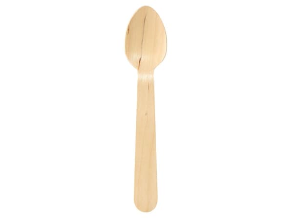 Bestick duni teskedar, vaxade, 11 cm, påse med 100 stycken.