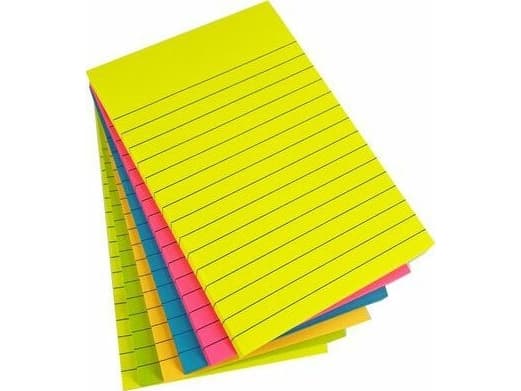 Sticky Notes Premium Summer, linjeret, 100x150 mm - (6 stk.)