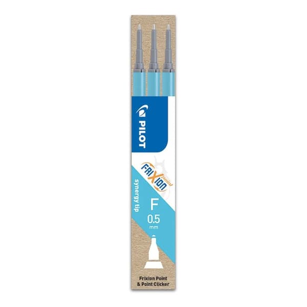 Pilot FriXion Point - Påfyll - lyseblå - 0.5 mm (en pakke 3)