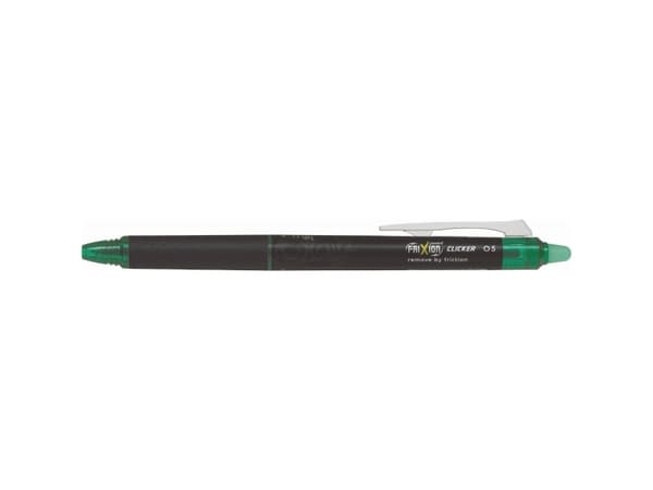 Kulspetspenna Pilot FriXion Clicker, 0,5 mm, grön