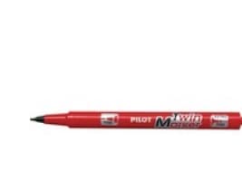 Permanent marker, Pilot BeGreen Twin Marker, ekstrafin/fin, rød
