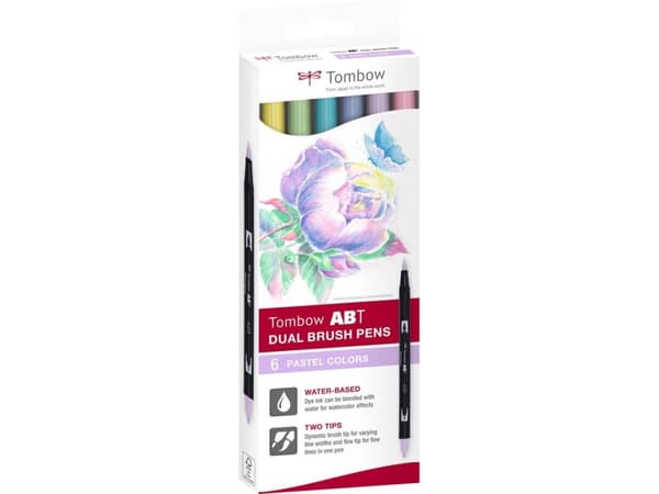 Marker Tombow ABT Dual Brush 6C-2 Pastel carton (6)
