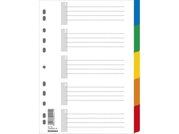 Donau INNSETT DONAU PP A4 225X297MM 5+1 KORTINNSLATER - 7704095PL-99
