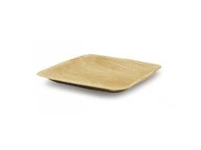 Tallerken fad 15x15 cm firkantet palmeblad,20 ps x 25 stk/krt