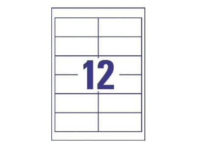 Avery - Hvit - 97 x 42.3 mm 300 etikett(er) (25 ark x 12) flerbruks merkelapper