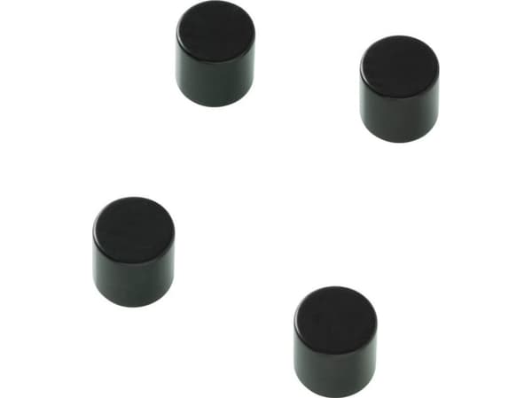 Super Stærke Magneter' cylinder sort Ø 1 x 1 cm - (4 stk.)