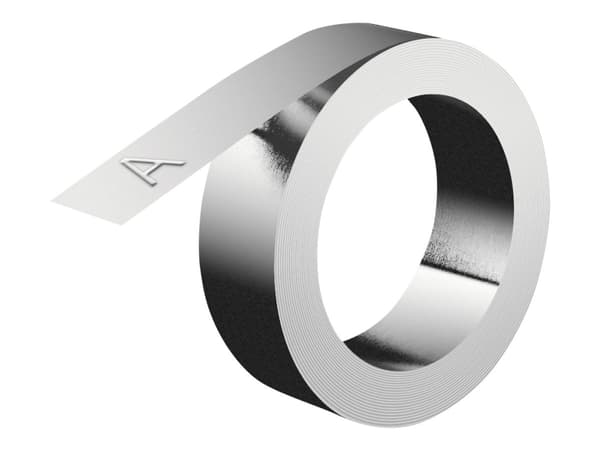 DYMO IND Embossing Aluminum Labels 1/2" - Aluminium - selv-adhesiv - Rull (12 mm x 3,65 m) 1 kassett(er) merketape - for DYMO M1011
