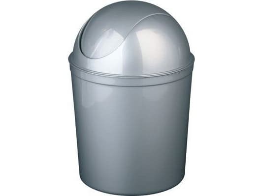 Waste bin Plast Team Casa hinged 5L silver (TEA000364)