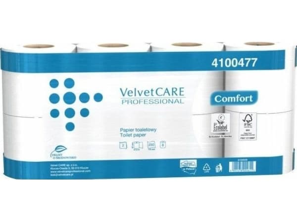 Velvet Toalettpapir Comfort 2w 27,5m 8 stk.