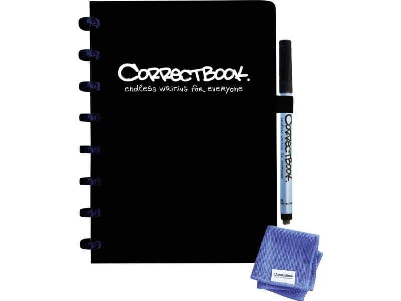 Correctbook DIN A5 black blanco DIN A5 black blanco Notesbog Sort DIN A5