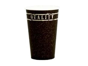 Kaffebæger Pap Ø90xH130mm 40cl 16oz Single Wall Coffee-line Quality,50 stk/ps - (50 stk.)