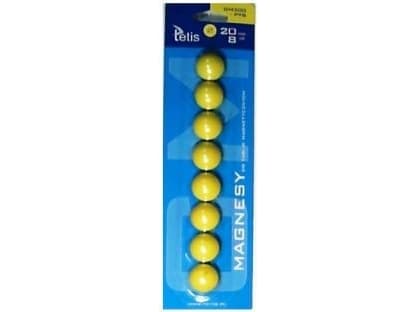 Whiteboard magnets yellow smooth.20mm/8 TETIS