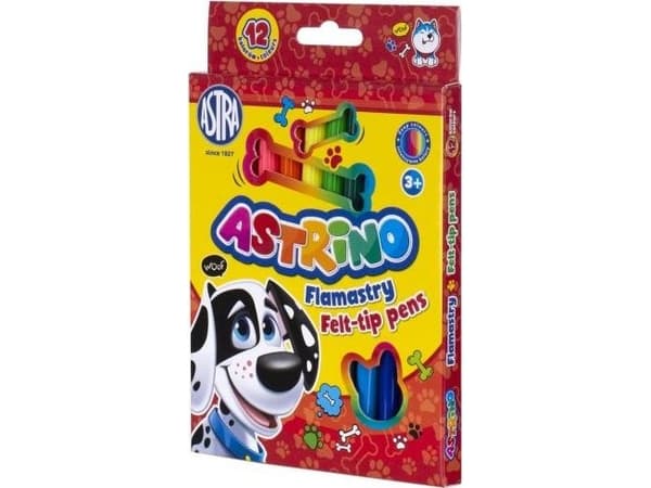 Astra filtpennor ASTRINO 12 färger Astra