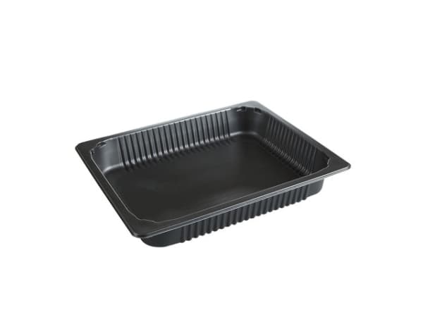 Plastbricka 1/2GN hög PP svart 327x268x50mm 3350ml 100 st/lådan - (100 st)