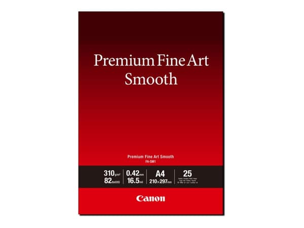 Canon Premium Fine Art Smooth FA-SM2 - Glatt - 16,5 mille - A3 Plus (330,2 x 482,6 mm) - 310 g/m² - 82 pund - 25 ark fotopapir
