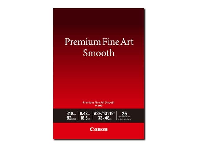 Canon Premium Fine Art Smooth FA-SM2 - Slät - 16,5 mil - A3 Plus (330.2 x 482.6 mm) - 310 g/m² - 82 pounds - 25 ark fotopapper