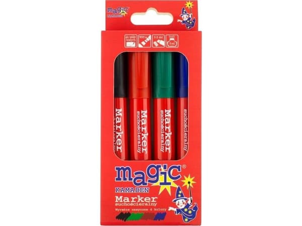 Kamaben Magic tørr-slette tusj 4 farger KAMABEN