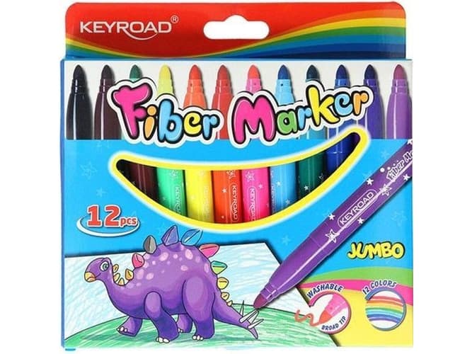 Keyroad FIBER MARKER KEYROAD 12 COLORS
