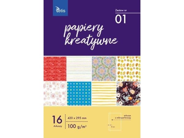 Tetis Creative Papers TETIS 100g/m2 16ark - 1 Tetis