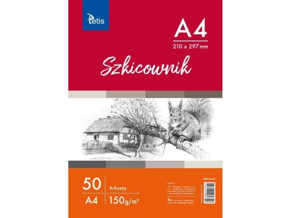 Skissebok A4 150g 50 ark TETIS