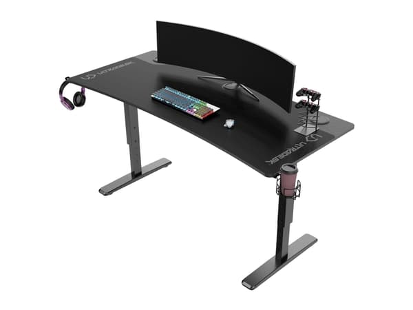 Ultradesk Cruiser, Rak, Rektangulär form, Spela, Svart, Svart, Svart