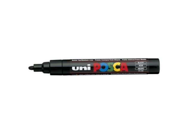 Paintmarker Uni POSCA PC-5M sort 1,8-2,5 mm - (6 stk.)