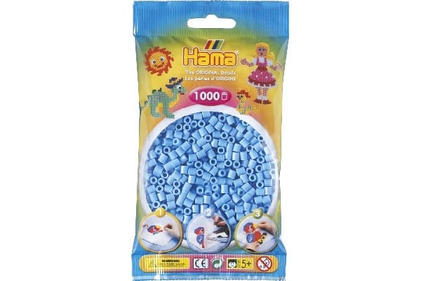 Hama midi pärlor 1000st pastellblå - Nr. 207-46