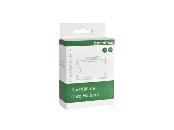 ID-korthållare liggande plast 10/pk transp95x40x70mm 0,095kg (10 st) - (10 st per förpackning)