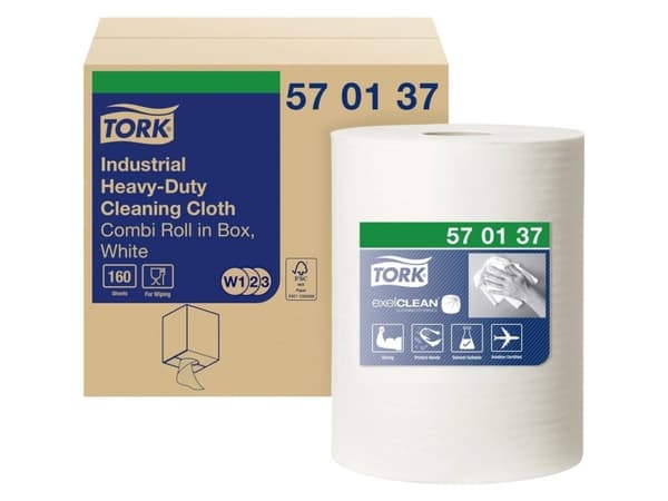 Tork Tork - Premium Heavy Duty 1 Ply Non Woven pyyhin - valkoinen