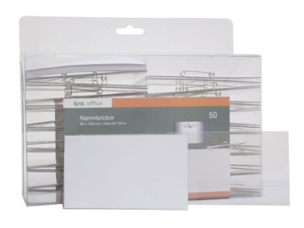 Navneskilt Nål 100x60mm 50 Pack