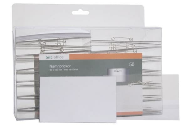 Navneskilt Nål 100x60mm 50 Pack