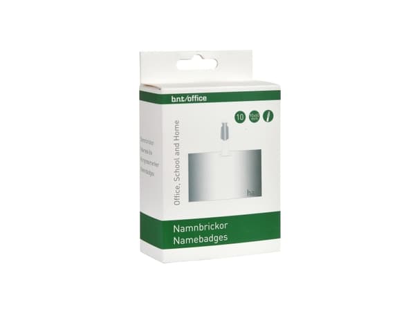Navneskilte t/ID 60x90mm hård plast liggende format - (10 stk.)