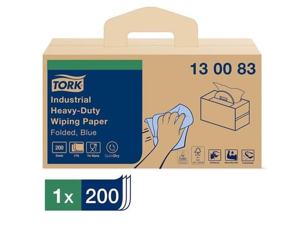Aftørringsklud Tork W7 Handybox 3-lag Ekstra kraftig 32,4x38,5 cm,200 stk/krt