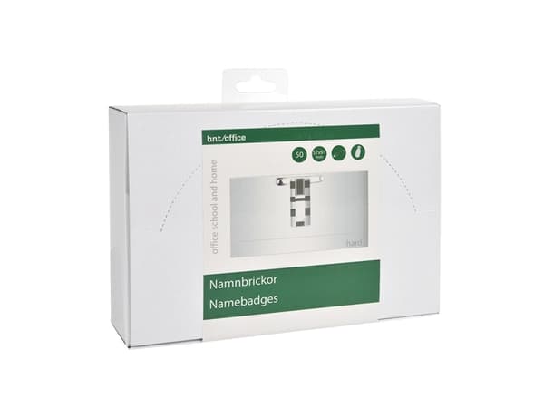 Namnskyltklämma/N�l 57x91, 50 st190x245x60mm 0,495kg (50 st) - (50 st per förpackning)