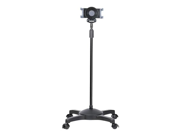 StarTech.com Mobile Tablet Stand w/ Lockable Wheels, Height Adjustable Cart, Universal Rolling Floor Stand for Tablets from 7-11in, Portable Tablet S