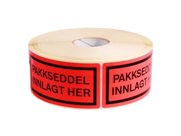 Advarselsetiketter Pakkseddel Innlagt Her