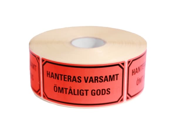 Advarselsetiketter Hanteras Varsamt