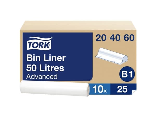 Tork 204060, 50 l, Gjennomsiktig, 25 stykker, 360 mm, 70 mm, 70 mm