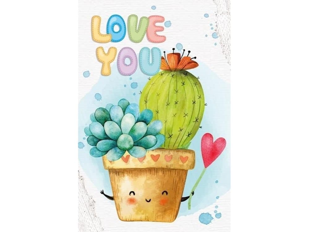 Fresh Decorative notebook 105x165/64K checkered TW Kaktus